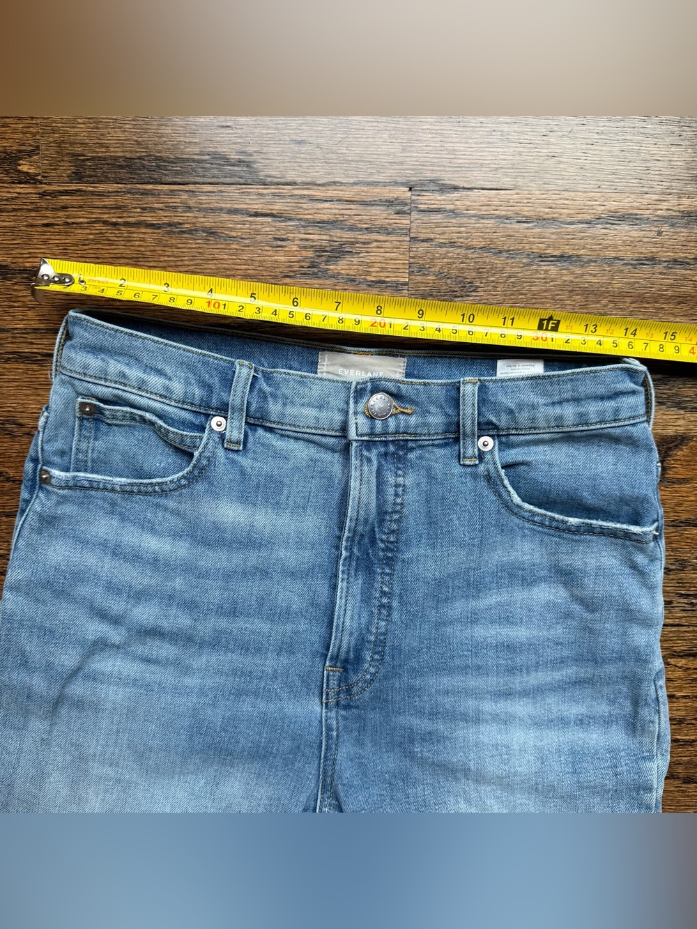 Everlane The Way High Slim Womens Crop Denim Jeans Light Blue Size 28 - Picture 5 of 11